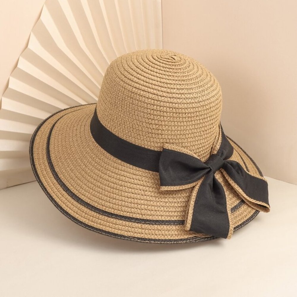 NEW BOW DECOR SPRING/SUMMER STRAW HAT